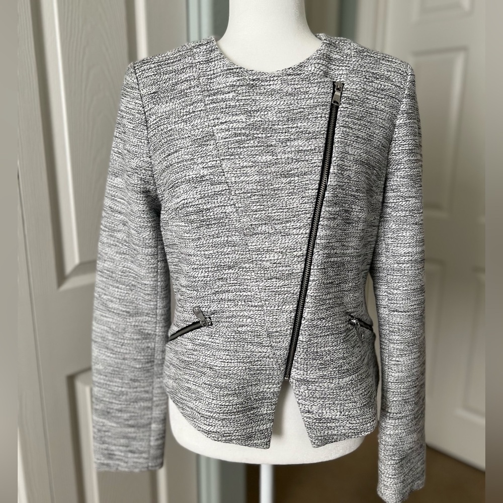 Banana Republic Tweed Side Zipper Jacket Size 8